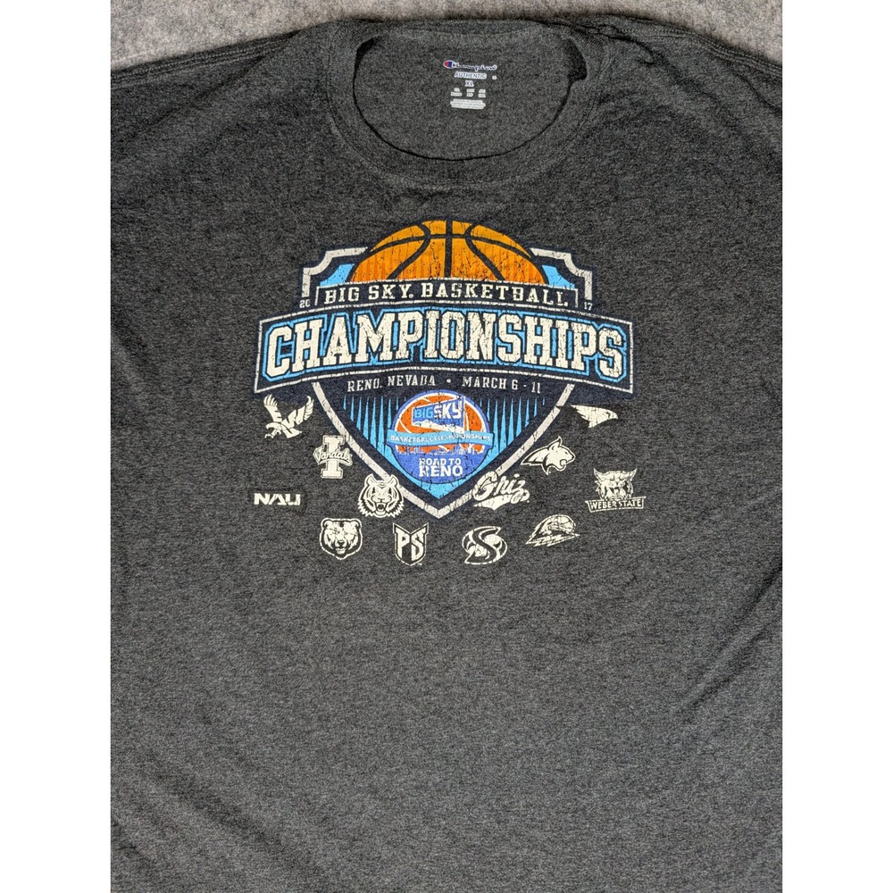 Champion Big Sky Basketball Championships Mens XL T Shirt Gray 2017 Reno NV - Picture 4 of 9
